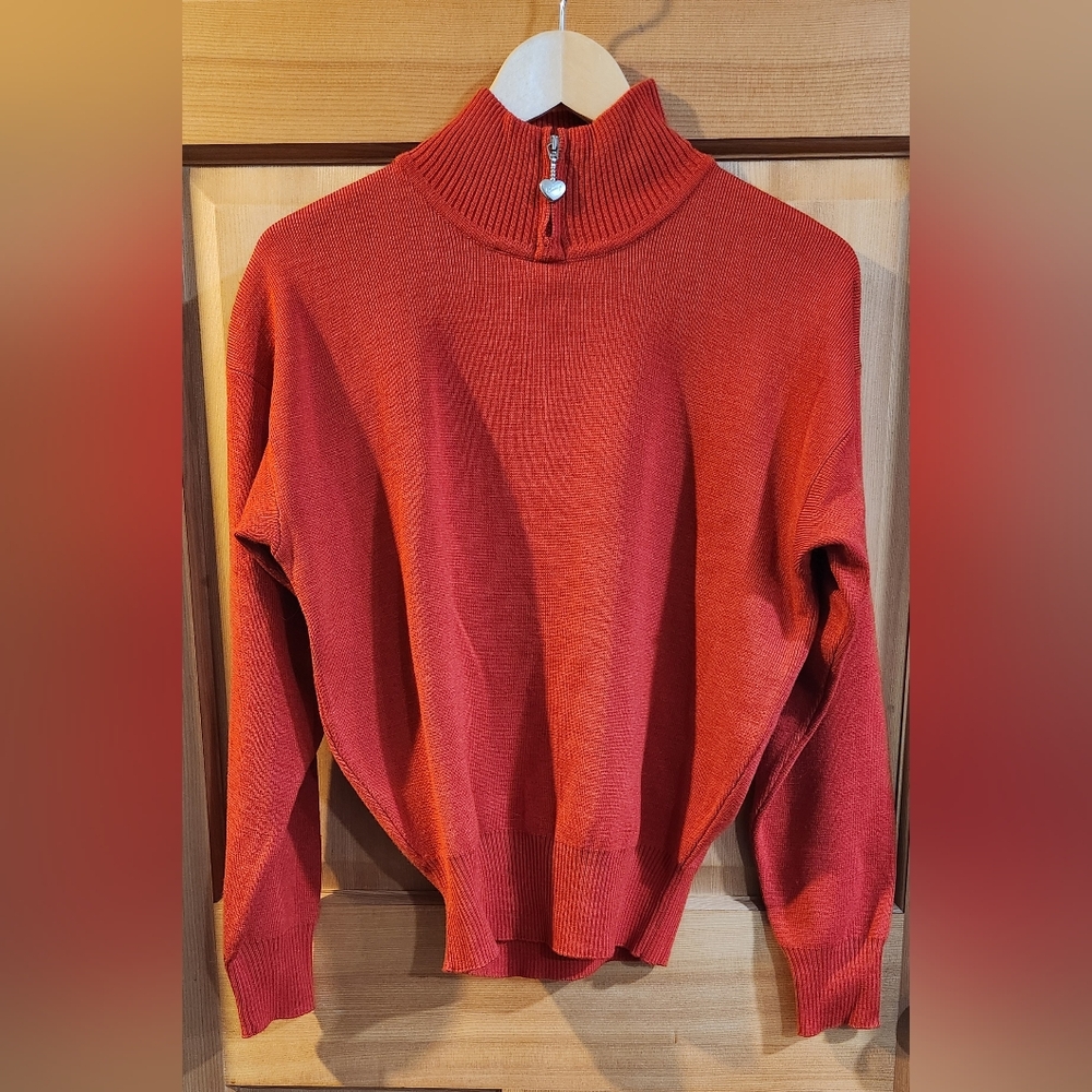 Women's Red Turtleneck Sweater Vintage Obermeyer